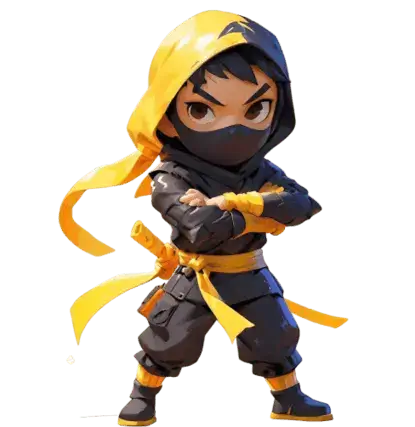Ninja sprinting with dual katanas